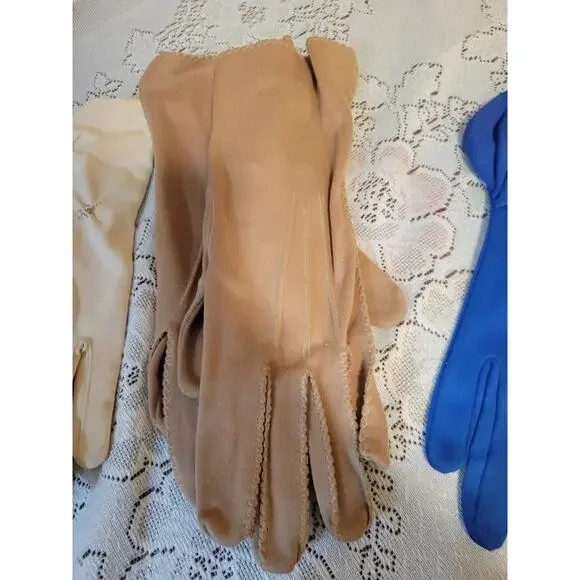 14 pair designer ladies nylon dress gloves SIZE 6-7.5